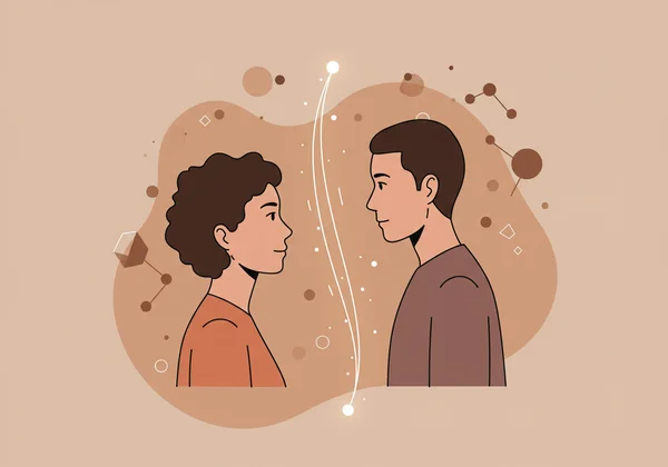 Two people communicating calmly with clear boundaries
