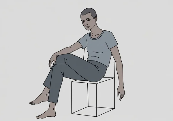 Person slowly opening up, practicing vulnerability