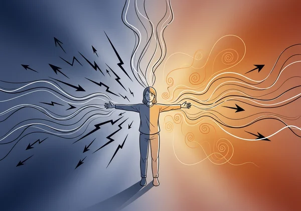 Person feeling push-pull in relationships