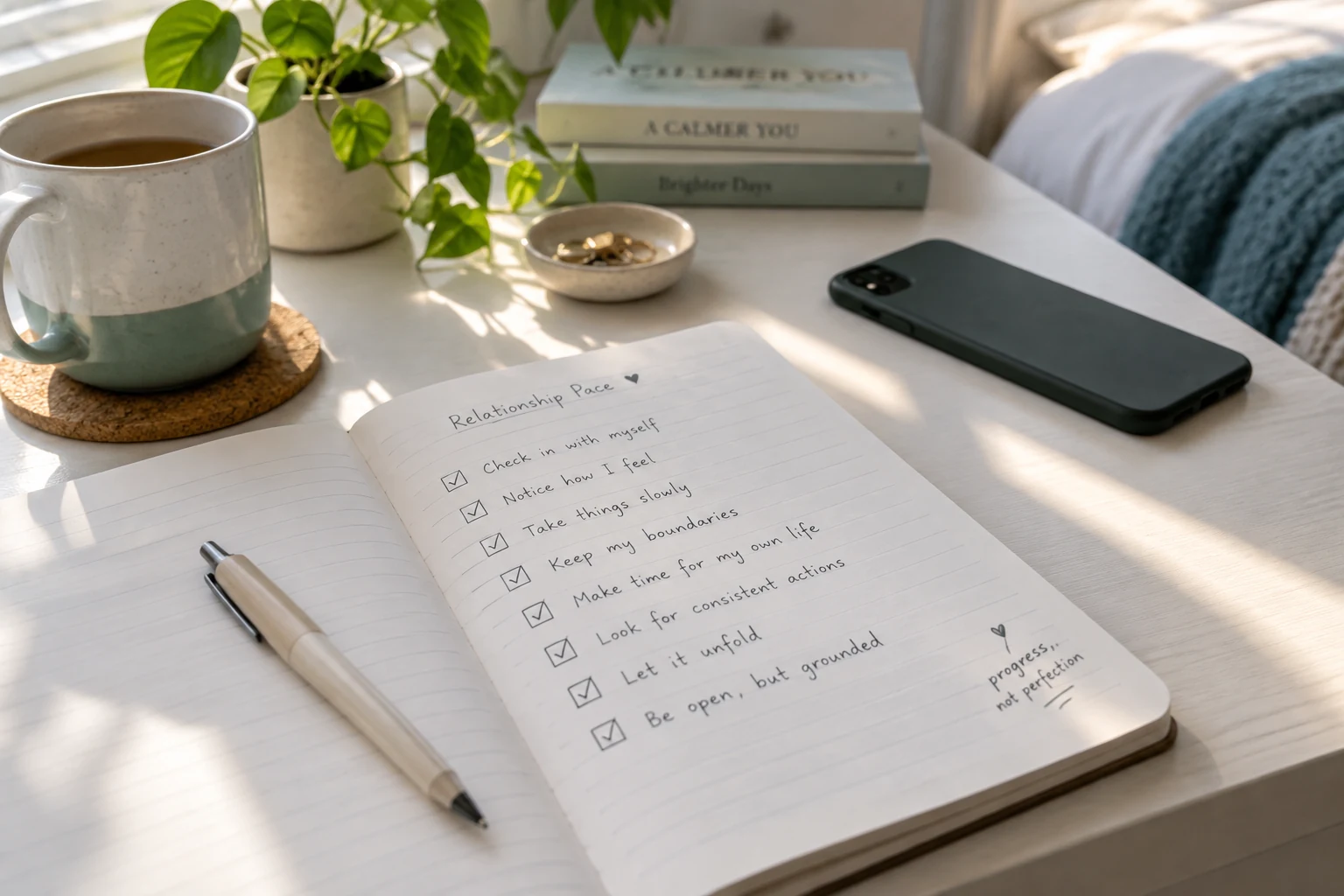 Journal checklist for pacing attachment