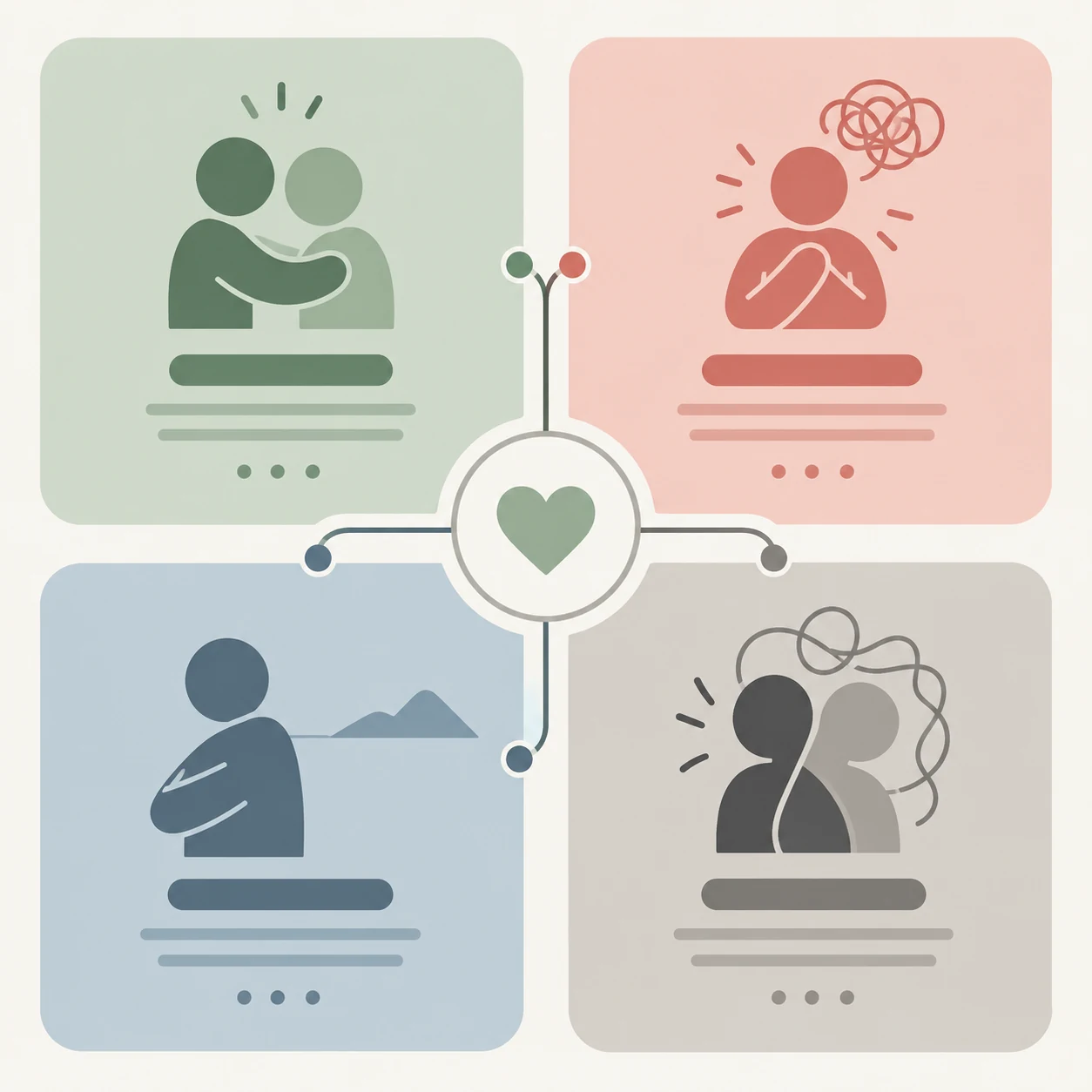 Four attachment styles chart